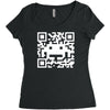 space alien qr code Women's Triblend Scoop T-shirt