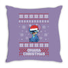 ohana christmas stitch Throw Pillow