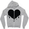dripping heart melting heart Zipper Hoodie