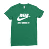 weed   just smoke it   mens funny Ladies Fitted T-Shirt
