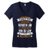 Super Cool Father In Law Of A Freaking Awesome Son In Law Women's V-Neck T-Shirt