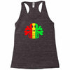 rasta skull and crossbones reggae dub club rave Racerback Tank