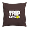 funny trip advisor Throw Pillow