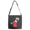 virus loves you this much Adjustable Strap Totes