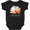 i give zero fox Baby Bodysuit