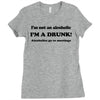 im not an alcoholic im a drunk t shirt x large funny beer pong keg par Ladies Fitted T-Shirt