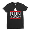 run away rabbit Ladies Fitted T-Shirt