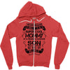 Super Cool Mommy Of A Freaking Awesome Son Zipper Hoodie