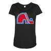 quebec nordiques Maternity Scoop Neck T-shirt