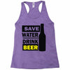 save water drink beer (2) Racerback Tank