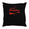 enjoy cocaine funny gray Throw Pillow