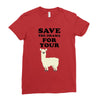 Save The Drama For Your Lama Ladies Fitted T-Shirt