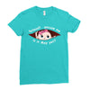 May Peeking Out Baby Girl Ladies Fitted T-Shirt