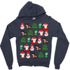 christmas pixel Zipper Hoodie