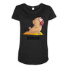 yoga pug exhale Maternity Scoop Neck T-shirt