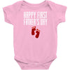 happy first fathers day Baby Onesie