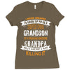 Super Cool Grandson Of A Freaking Awesome Grandpa Ladies Fitted T-Shirt