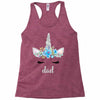 birthday unicorn family series dad Racerback Tank