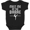 meet me at the barre ballet shoes funny Baby Bodysuit