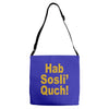 hab sosli' quch! klingon funny geek nerd sci fi alien conventions shir Adjustable Strap Totes