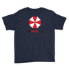 resident evil logo umbrella corporation zombie videogames Youth Tee