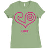 love (2) Ladies Fitted T-Shirt