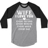 I Love you Wife 3/4 Sleeve Shirt