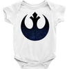 rebel logo with space pattern Baby Bodysuit