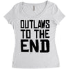 outlaws to the end 3 Women's Triblend Scoop T-shirt