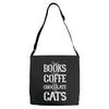 read books drink coffee eat chocolate pet cats Adjustable Strap Totes