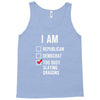 republican, democrat, busy slaying dragons fantasy Tank Top