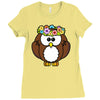lovely owl Ladies Fitted T-Shirt