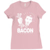love bacont fun ny Ladies Fitted T-Shirt