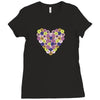 Pansy Heart Ladies Fitted T-Shirt