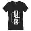 v2 eat sleep fish Women's V-Neck T-Shirt