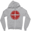falling confucius Zipper Hoodie