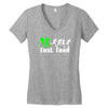 zombie fast food  funny Women's V-Neck T-Shirt