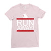 run away rabbit Ladies Fitted T-Shirt