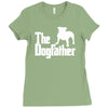 the dogfather  nerd retro der pate godfather fun Ladies Fitted T-Shirt