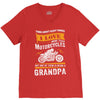 Motorcycles Grandpa V-Neck Tee