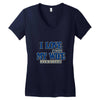 my wife lets me fishing Women's V-Neck T-Shirt