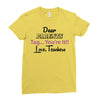 Dear Parents Tag You're It Love Teachers Women's Ladies Fitted T-Shirt