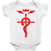 fma full metal alchemist cross inspired ladies Baby Onesie