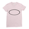 black oval Ladies Fitted T-Shirt