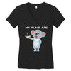 my puns are Women's V-Neck T-Shirt