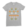 happy halloween ugly christmas sweater Ladies Fitted T-Shirt