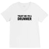 trust me i'm a drummer drum sticks music musician band rock cool geek V-Neck Tee