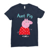 peppa pig aunt pig Ladies Fitted T-Shirt