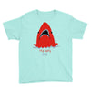 red blue shark Youth Tee