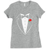 rose tuxedo t shirt Ladies Fitted T-Shirt